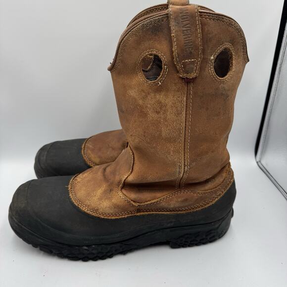Wolverine Rival SwampMonster Pull On Steel Toe Waterproof Leather Boots 12M - Picture 1 of 7